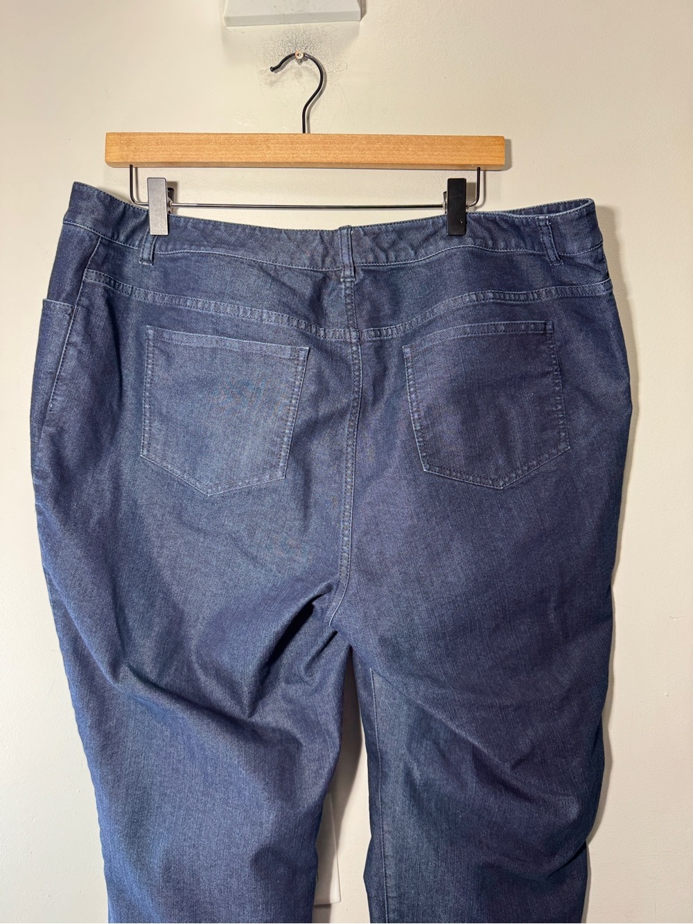 Lafayette 148 Straight Leg Cotton Jeans Dark Wash Size 18 - Picture 5 of 8